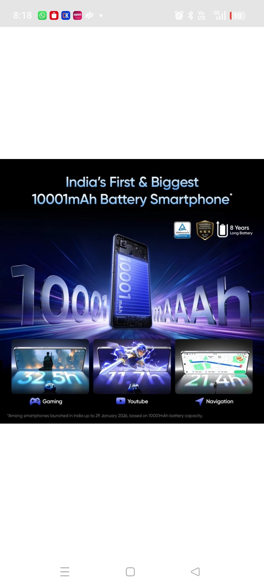 Realme P4 Power (Trans Blue)