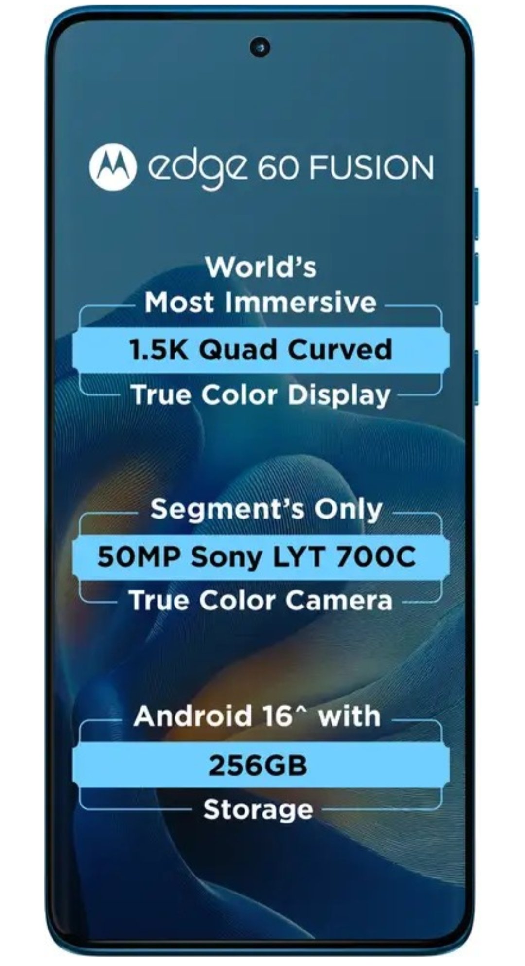 Moto Edge 60 fusion 5g (Pantone Mykonos Blue)