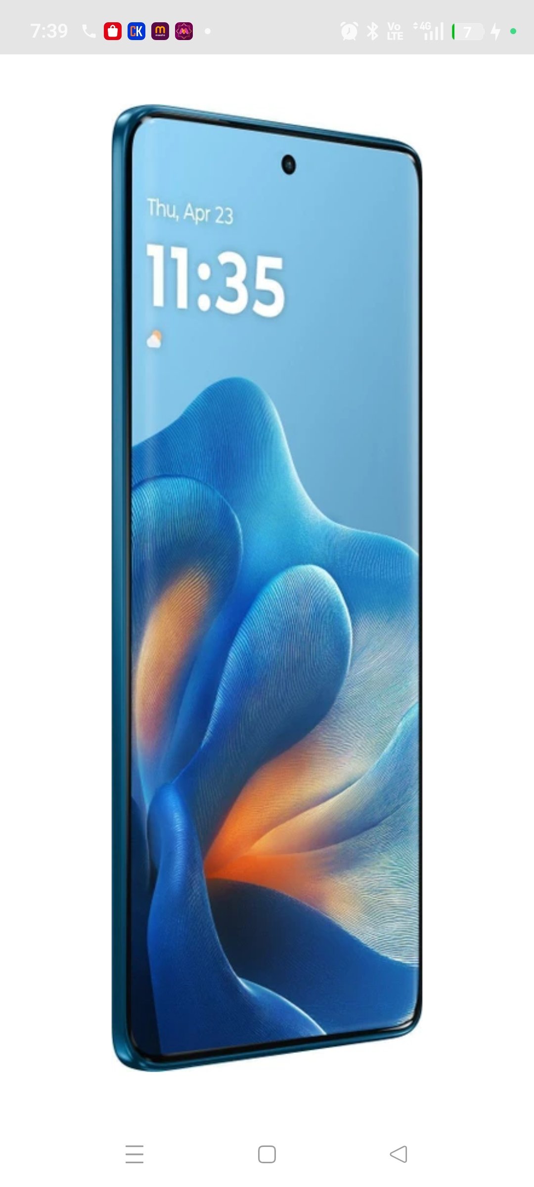 Moto Edge 60 fusion 5g (Pantone Mykonos Blue)