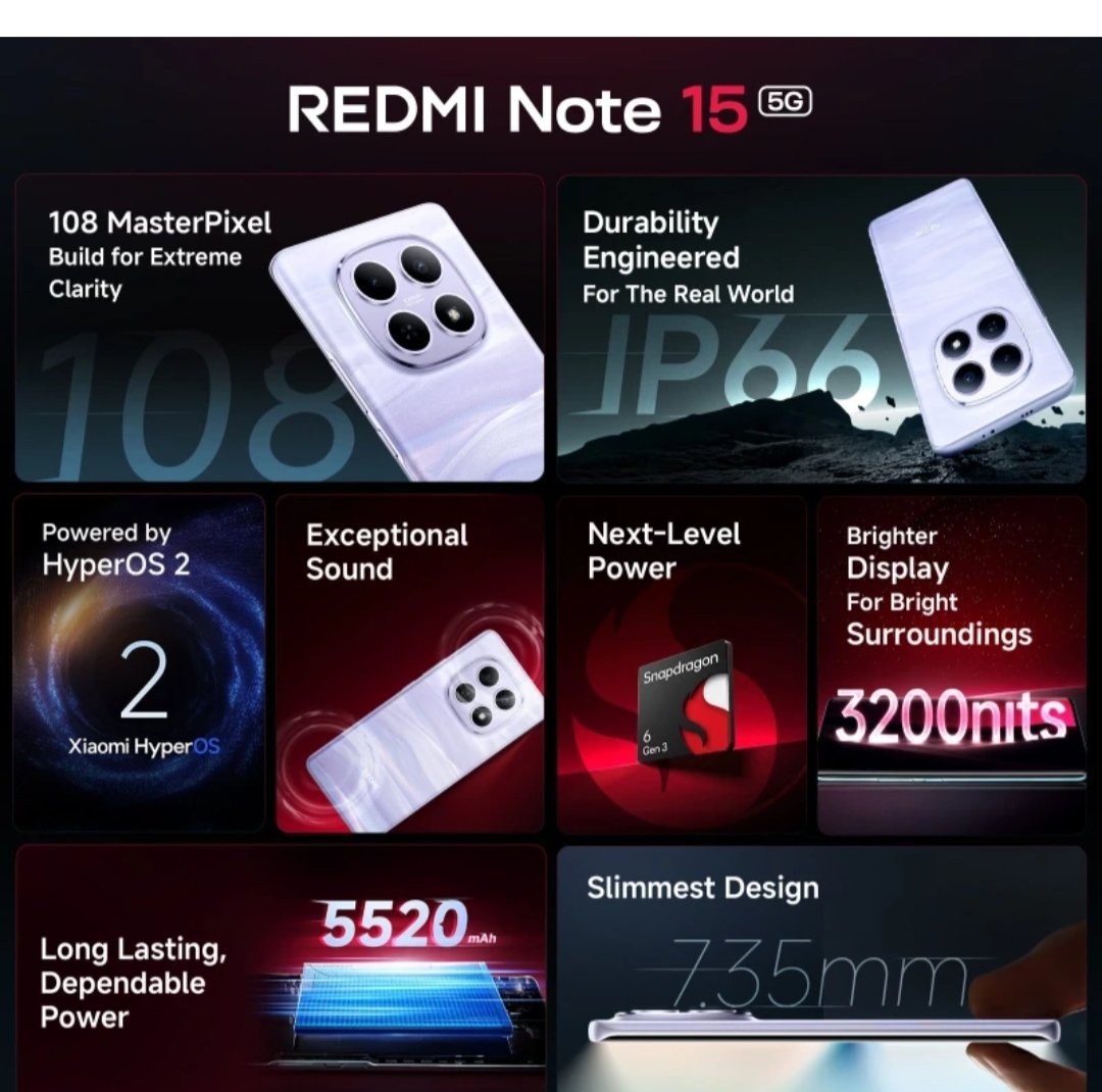 Redmi Note 15 5g (Mist Purple)