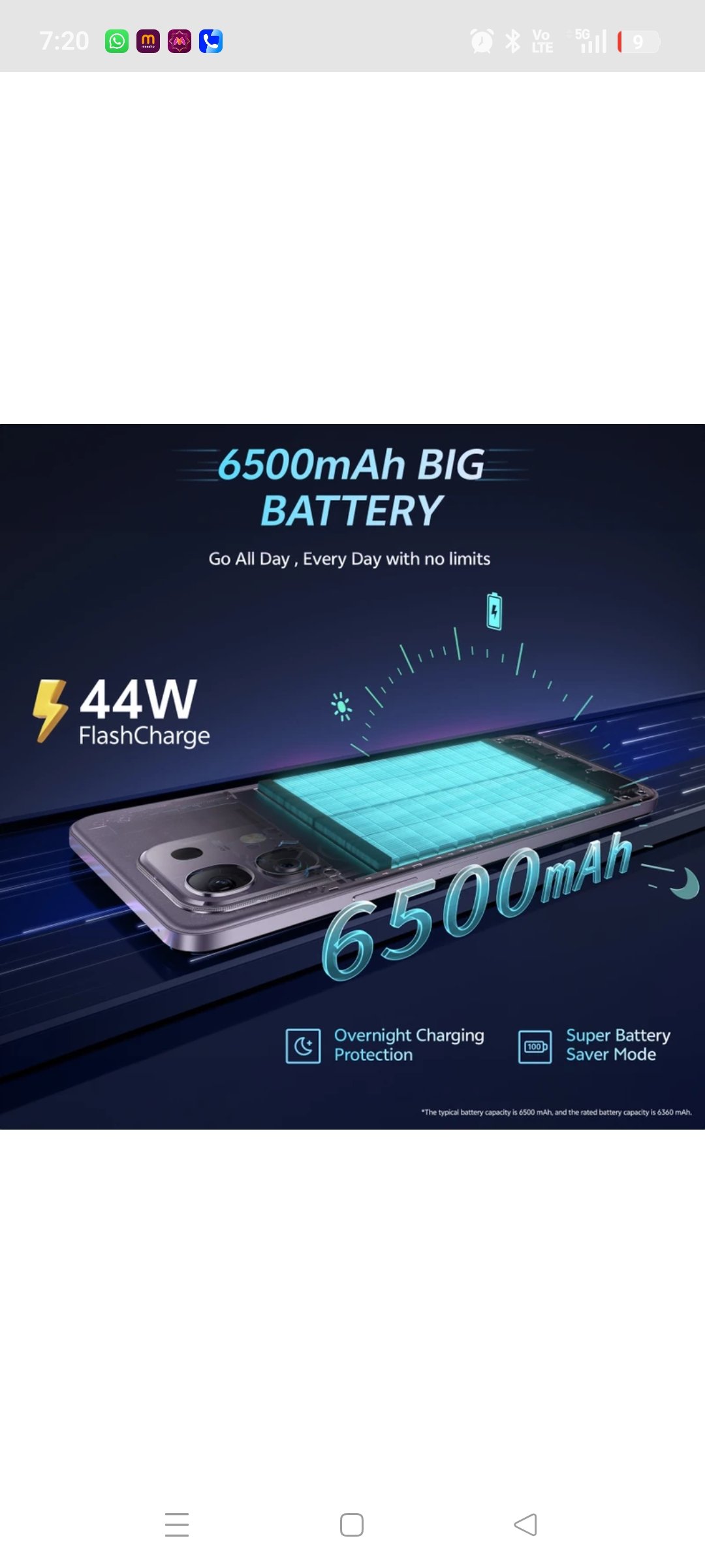 Vivo T4X 5g (Marine Blue)