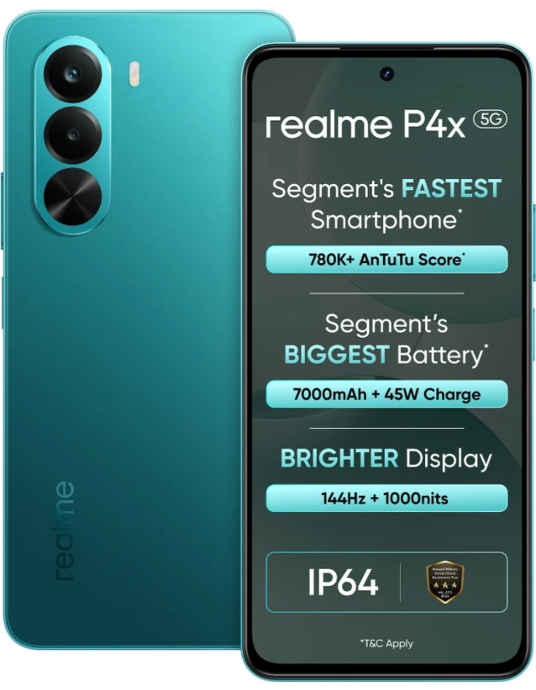 Realme P4X 5G (Lake Green)