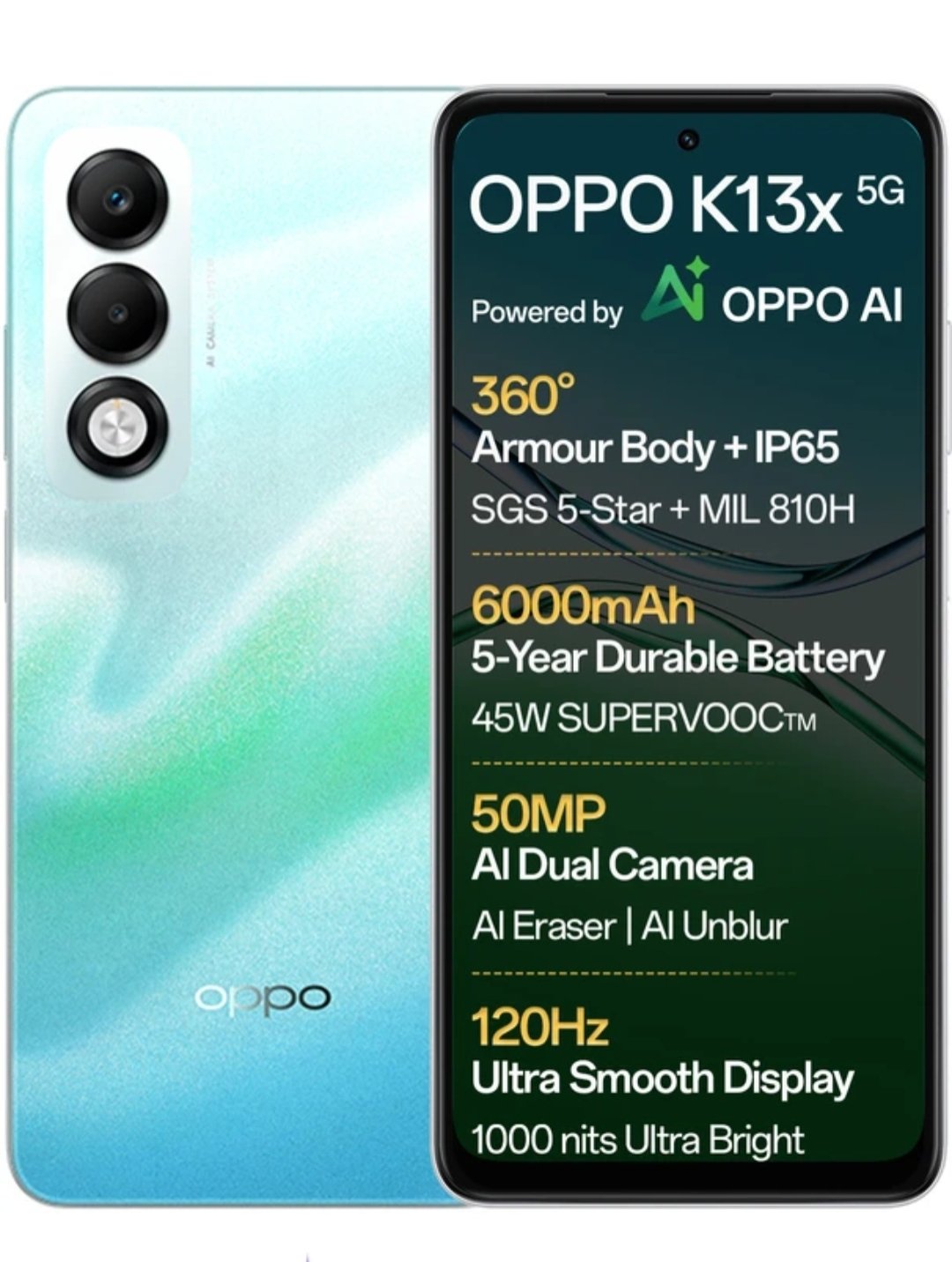 OPPO K13X 5G ( Breeze Blue)
