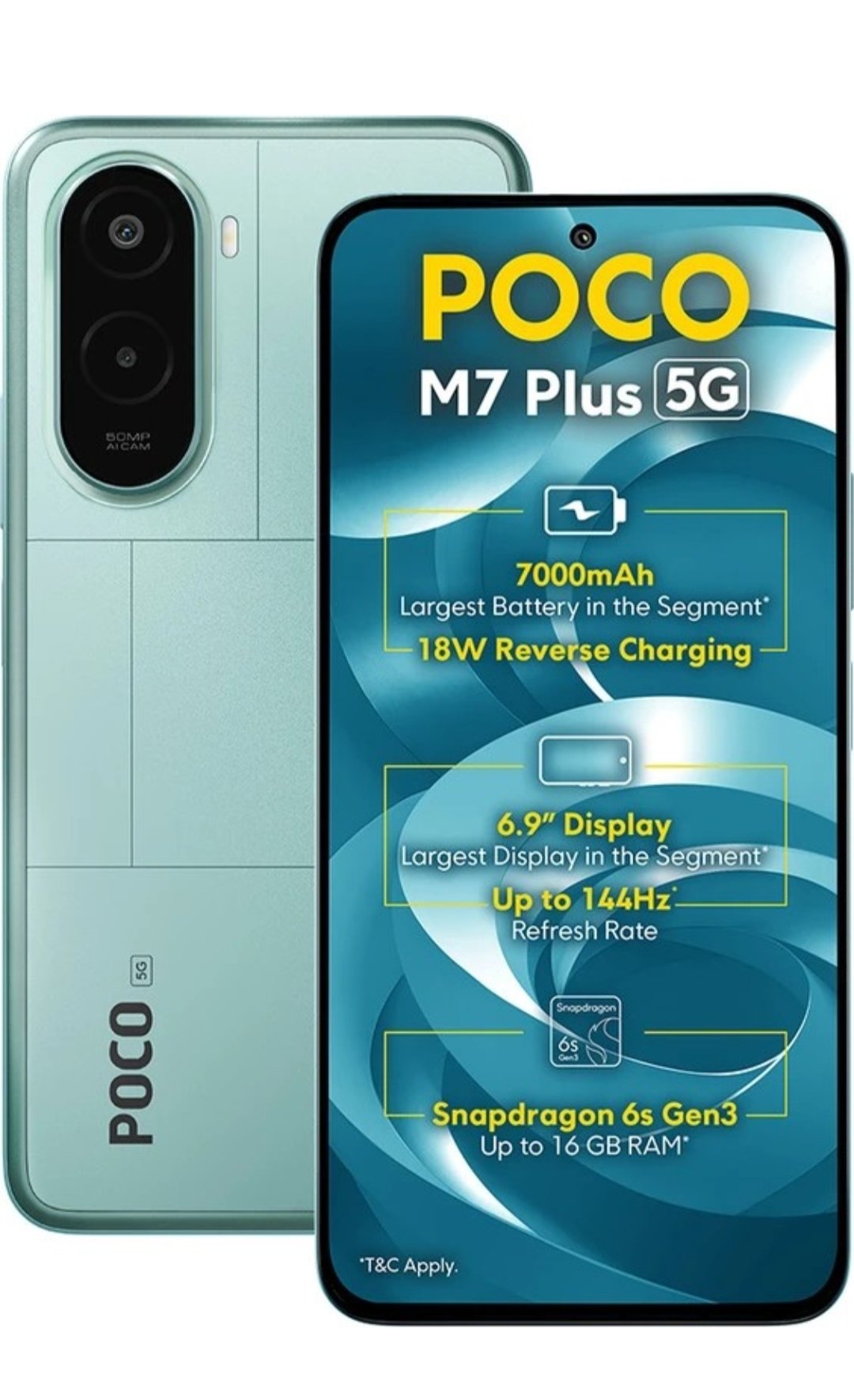 POCO M7 PLUS 5G (Aqua Blue)